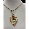 Handmade Ceramic heart necklace Faith