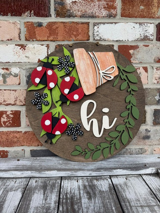 Ladybugs Insert for Interchangeable door hanger