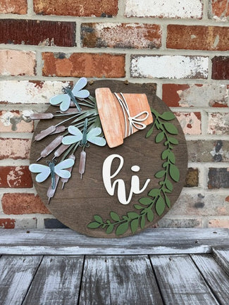 Dragonflies Insert for Interchangeable door hanger