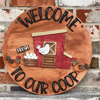 Welcome to our Coop chicken door hanger DIY Kit