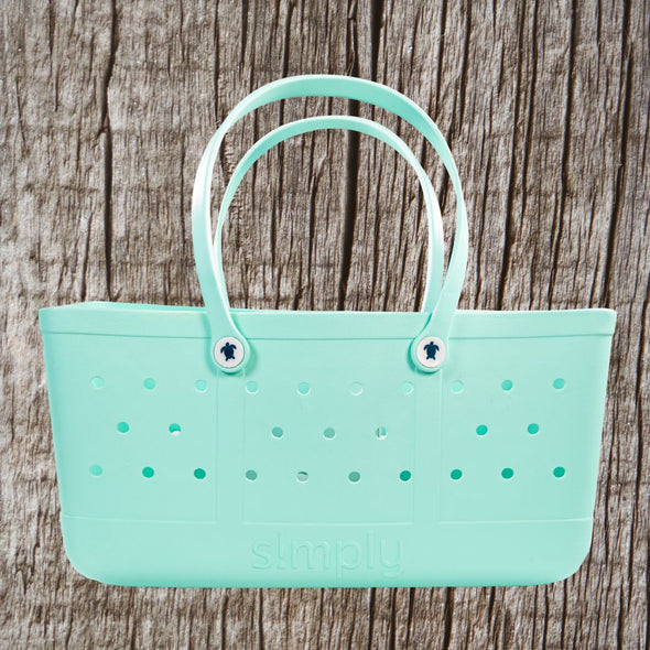 Simply Southern Large Waterproof Utility Tote in Aqua