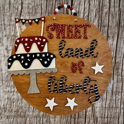 Sweet Land of Liberty DIY door hanger Kit