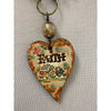 Handmade Ceramic heart necklace Faith