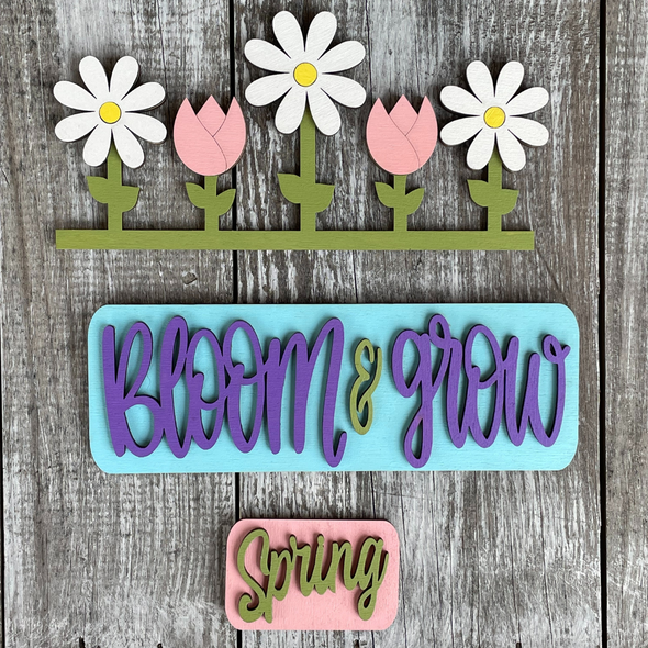 Interchangeable Flowers, Bloom & Grow, Spring Inserts for Truck shelf sitter DIY Kit