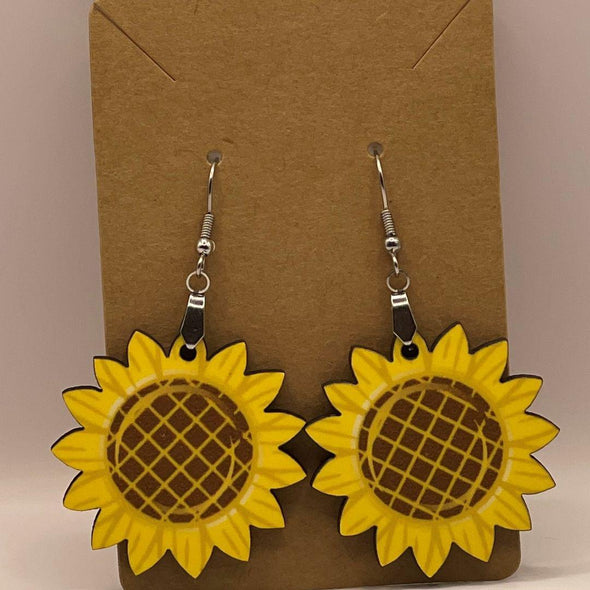 Custom Made Sunflower earrings