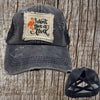 I don't give a flock -vintage, distressed, trucker, hat handmade patch
