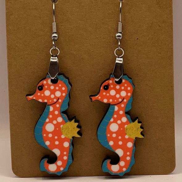 Custom Made Seahorse earrings