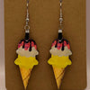 Custom Made 2 Scoop Ice cream cone earrings