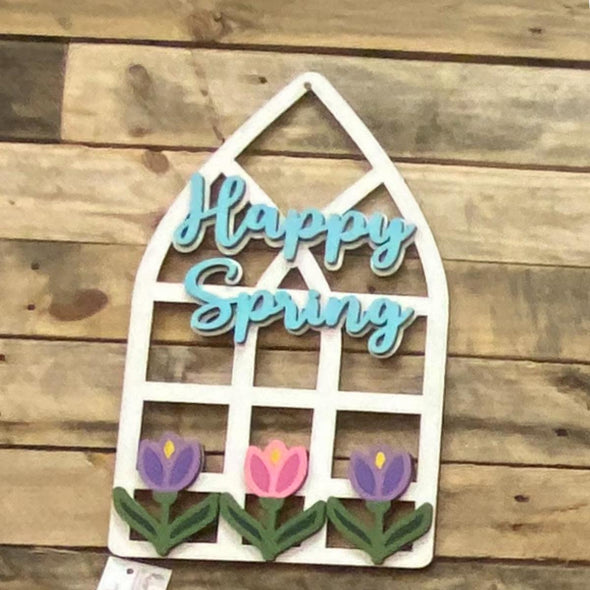 Happy Spring Window Door Hanger / DIY Option available